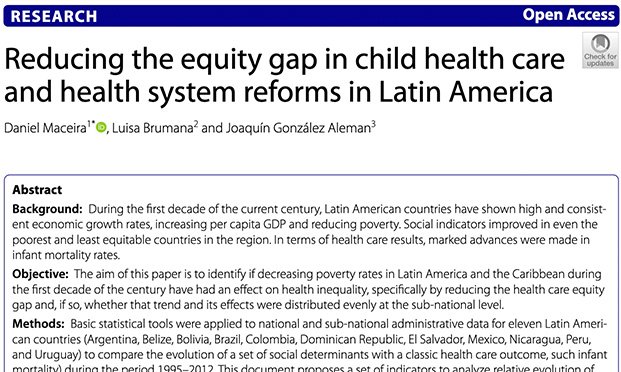 Desigualdades subnacionales en salud, America Latina.